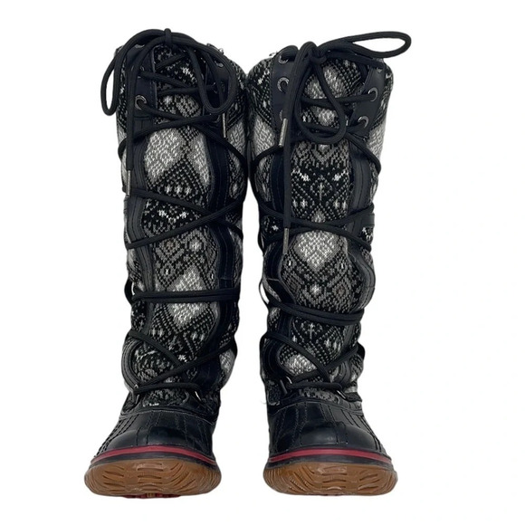 PAJAR Tall Winter Regatta Boots Fair Isle Fleece Lined Size 5.5 EU 36 - Picture 3 of 15